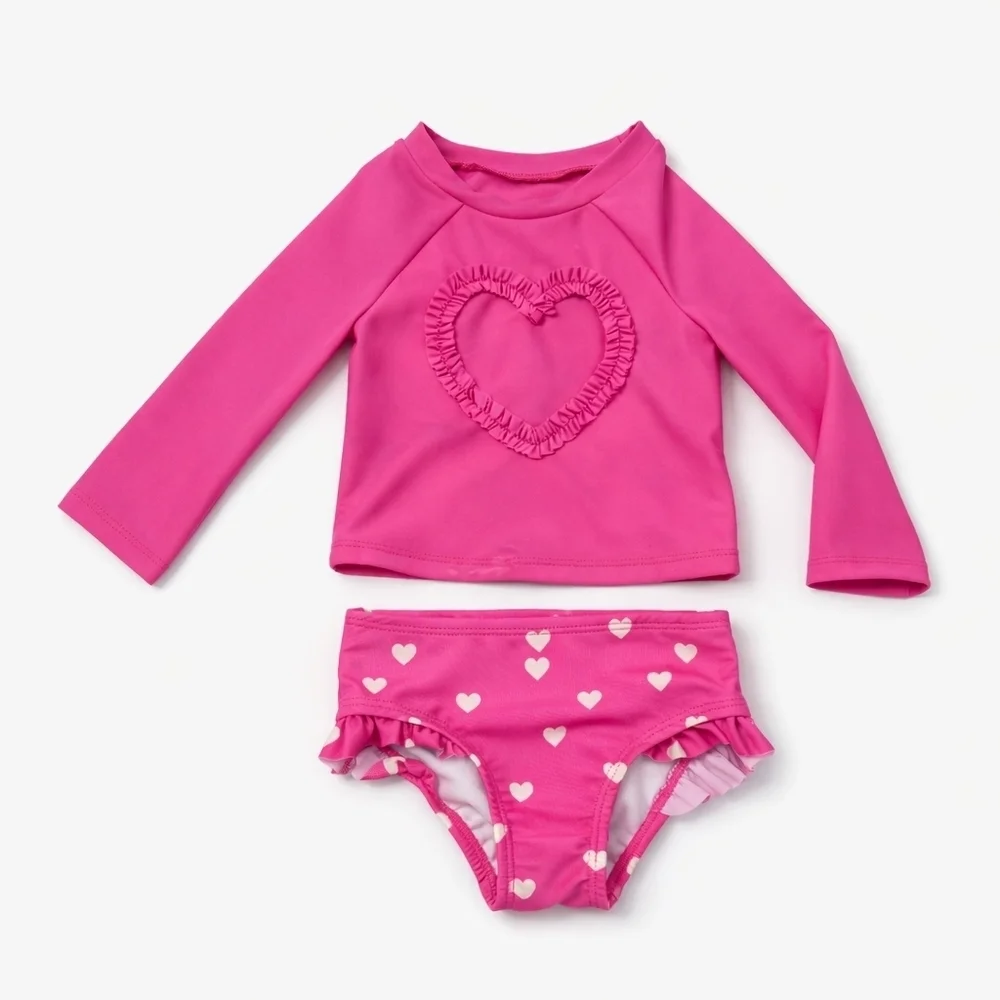 Pink Heart Kids Swim Set